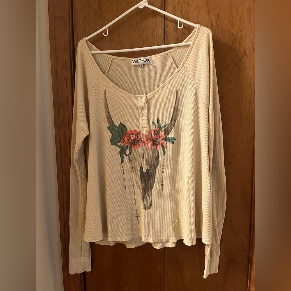 Wildfox waflle pullover
